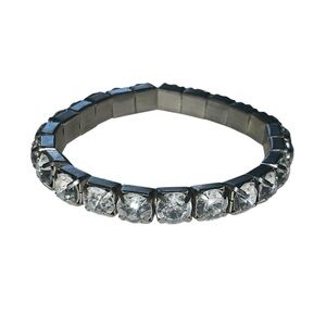 Silver Crystal Stretch Bracelet